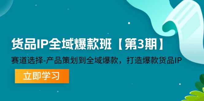 (132期)货品-独家IP全域爆款班【第3期】赛道选择-产品策划到全域爆款，打造爆款货品IP教程-云上资源整合网
