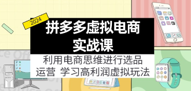 （110）拼多多虚拟电商实战课：利用电商思维进行选品+运营，学习高利润虚拟玩法完整教程-云上资源整合网