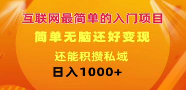 （111）互联网最简单的新手入门项目：简单无脑变现还能积攒私域一天轻松1000+-云上资源整合网