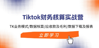 （125期）Tiktok财务核算实战营：TK业务模式/数据核算/应收款及毛利/数据下载及报表-云上资源整合网